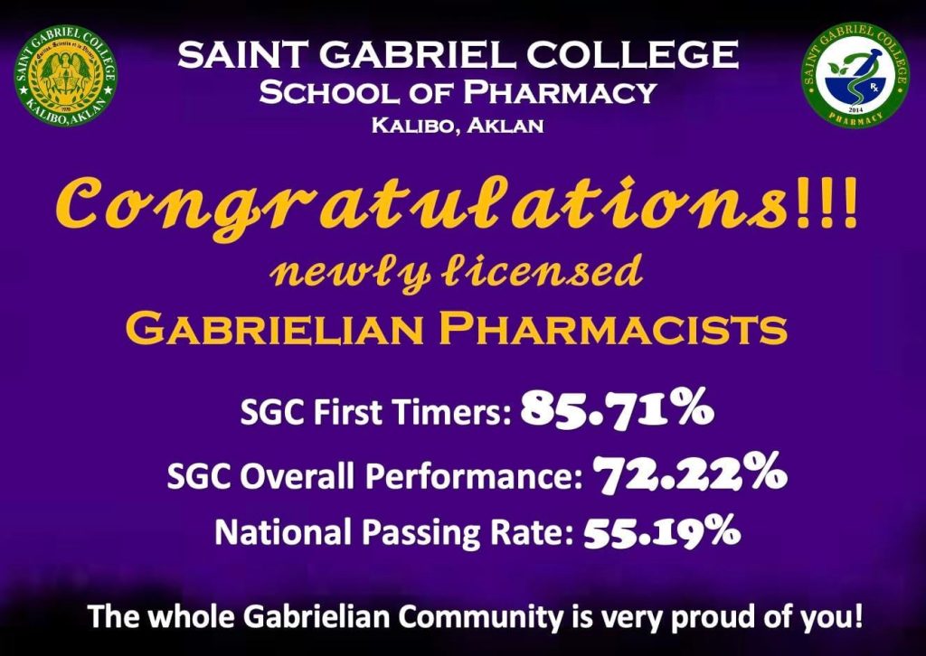 Congratulations to all the Pharmacist Licensure Examination Passers!